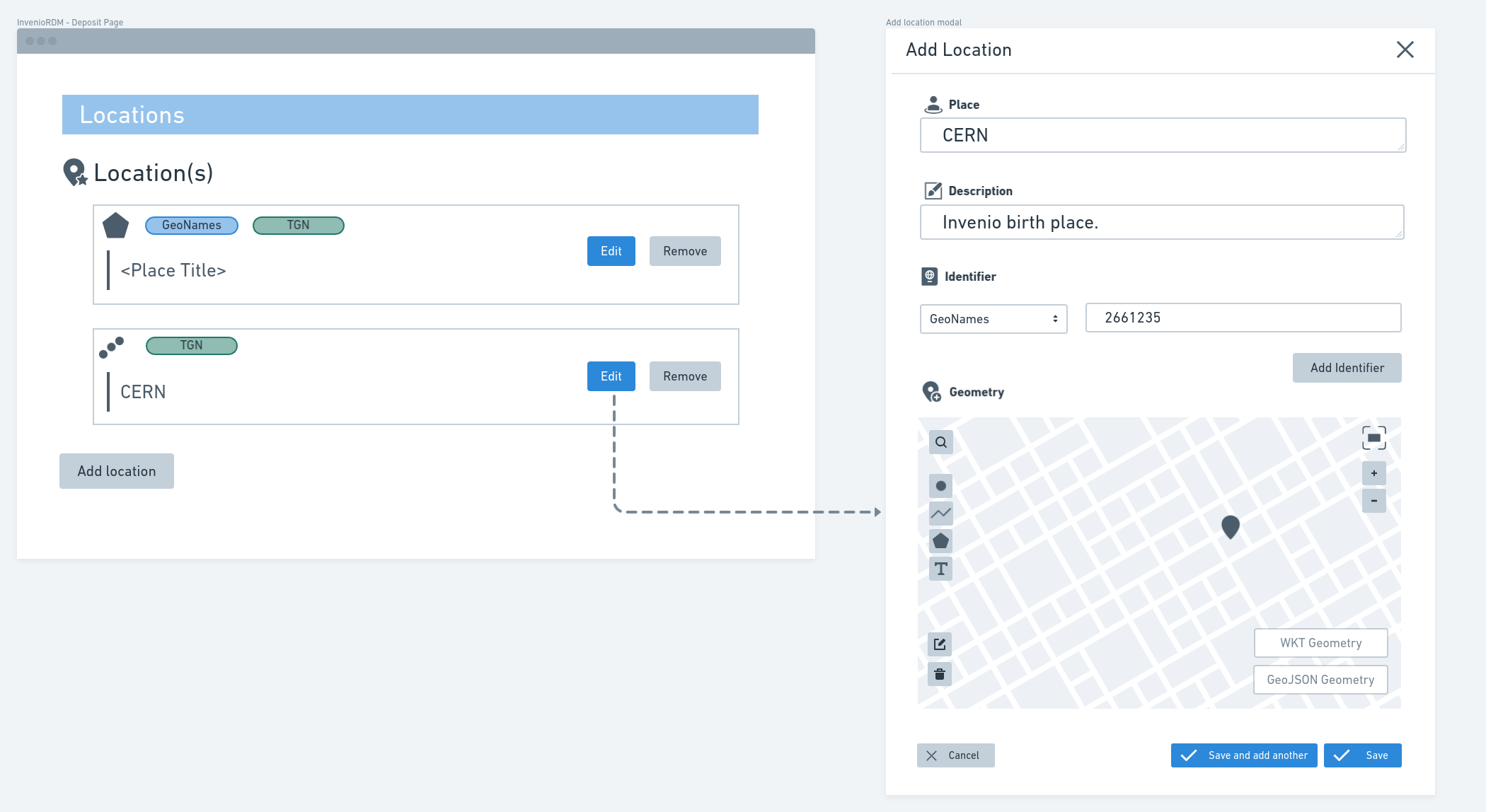 Geospatial metadata previewer - Update location